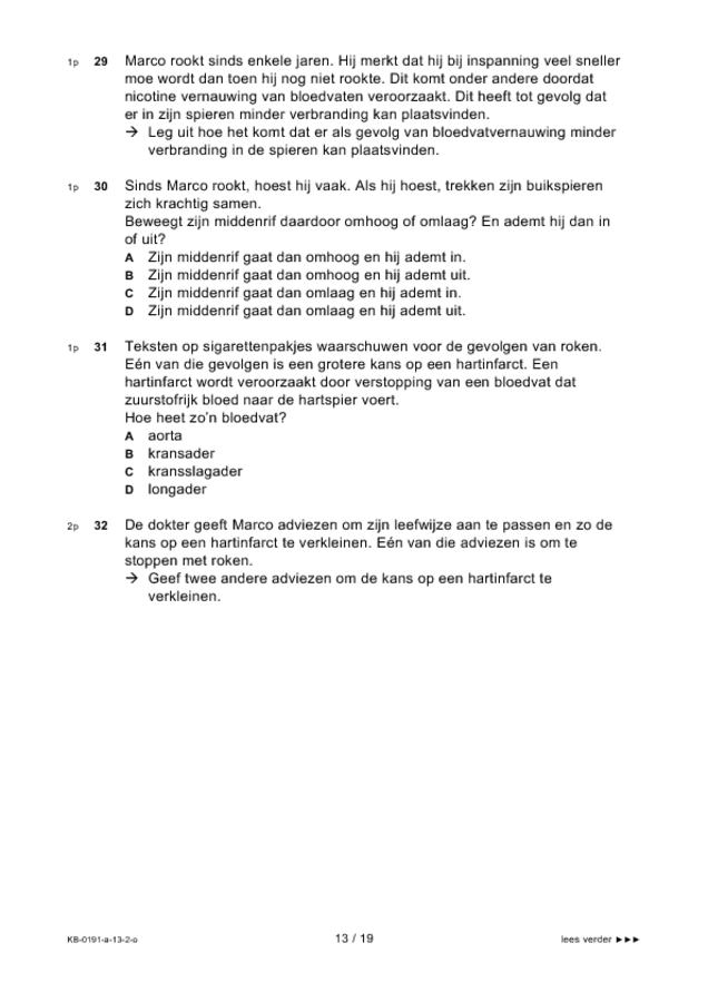 Opgaven examen VMBO KB biologie 2013, tijdvak 2. Pagina 13