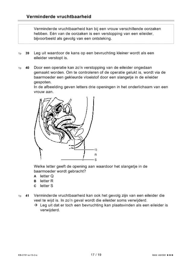 Opgaven examen VMBO KB biologie 2013, tijdvak 2. Pagina 17