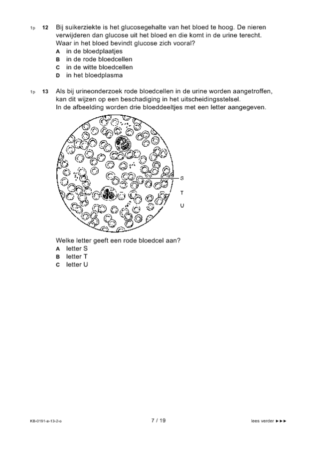 Opgaven examen VMBO KB biologie 2013, tijdvak 2. Pagina 7