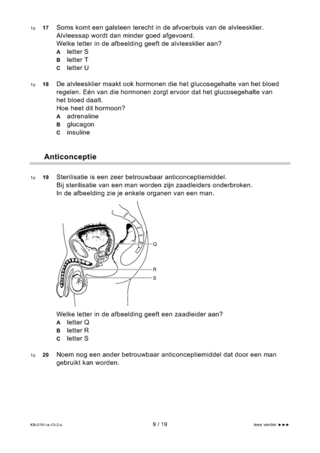 Opgaven examen VMBO KB biologie 2013, tijdvak 2. Pagina 9