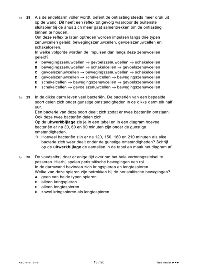 Opgaven examen VMBO KB biologie 2015, tijdvak 1. Pagina 13