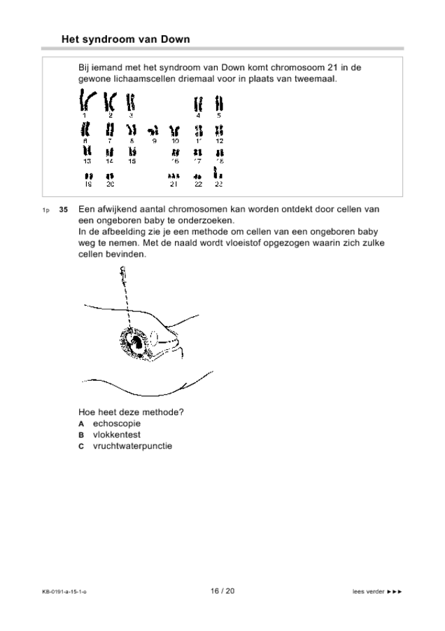 Opgaven examen VMBO KB biologie 2015, tijdvak 1. Pagina 16