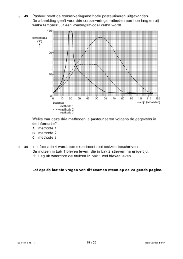 Opgaven examen VMBO KB biologie 2015, tijdvak 1. Pagina 19