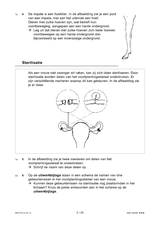 Opgaven examen VMBO KB biologie 2015, tijdvak 1. Pagina 3