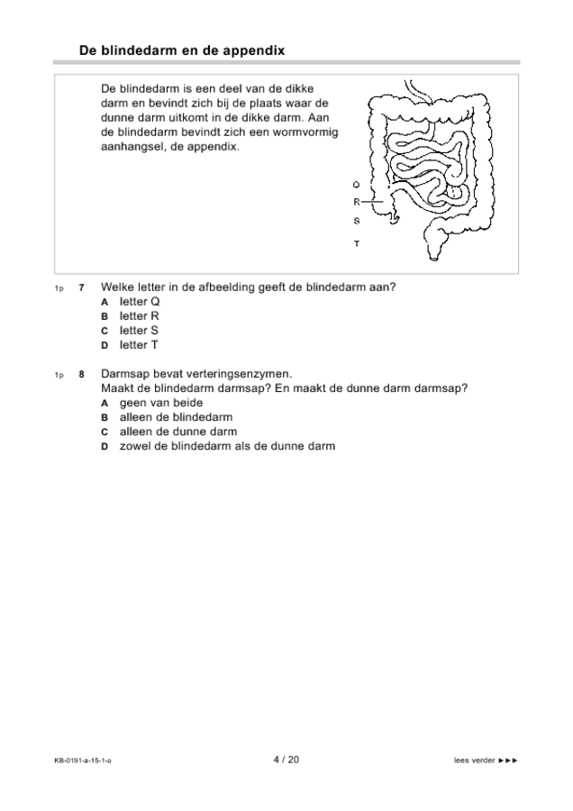 Opgaven examen VMBO KB biologie 2015, tijdvak 1. Pagina 4