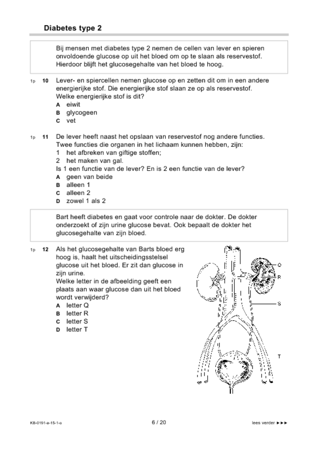 Opgaven examen VMBO KB biologie 2015, tijdvak 1. Pagina 6