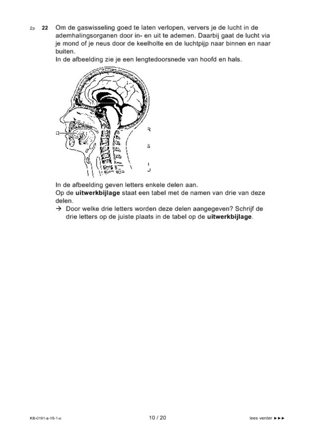 Opgaven examen VMBO KB biologie 2015, tijdvak 1. Pagina 10