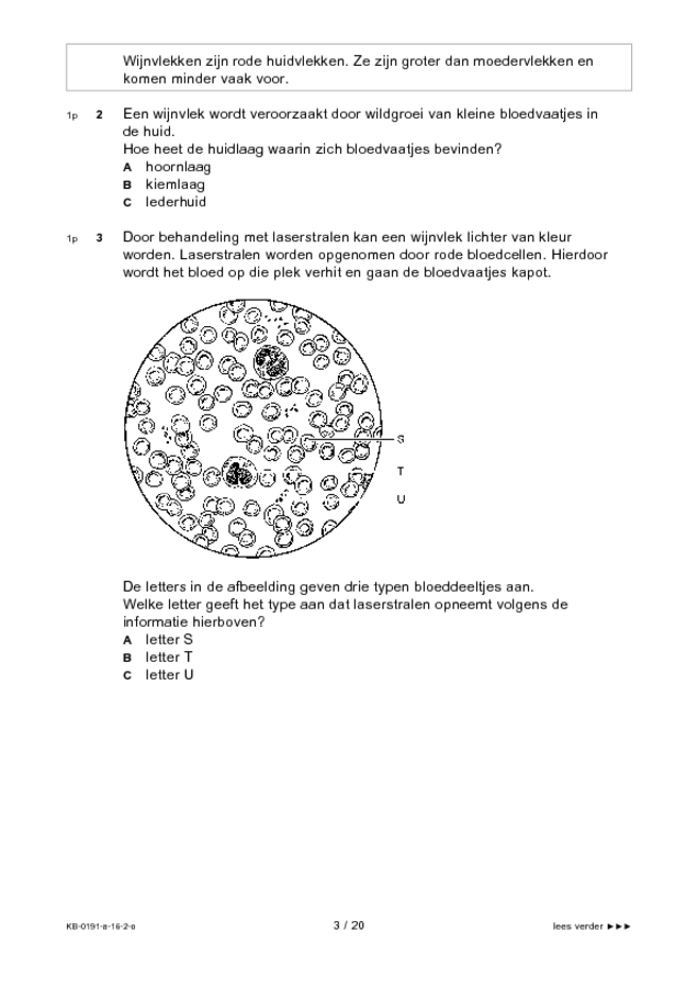 Opgaven examen VMBO KB biologie 2016, tijdvak 2. Pagina 3