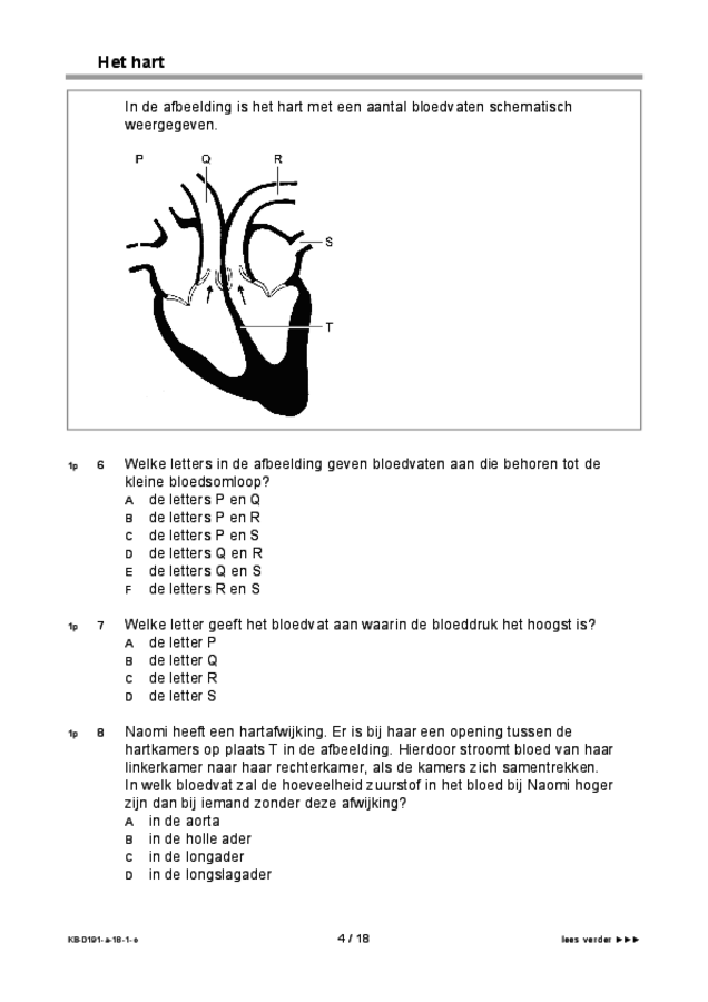 Opgaven examen VMBO KB biologie 2018, tijdvak 1. Pagina 4