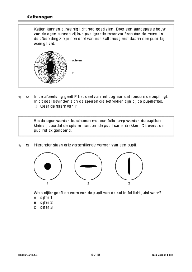 Opgaven examen VMBO KB biologie 2018, tijdvak 1. Pagina 6