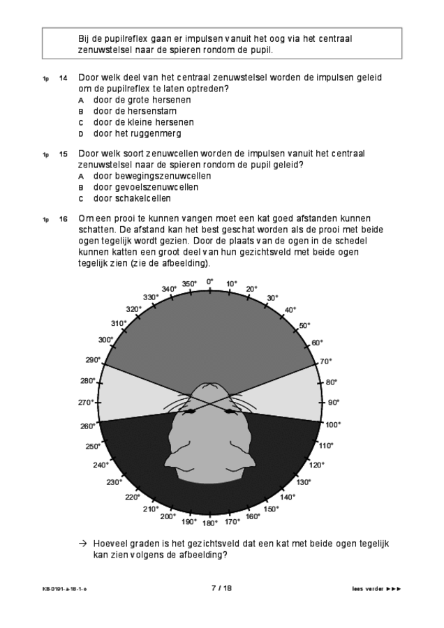 Opgaven examen VMBO KB biologie 2018, tijdvak 1. Pagina 7