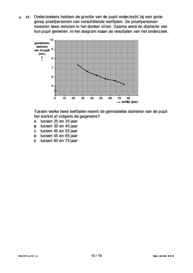 Opgaven examen VMBO KB biologie 2019, tijdvak 1. Pagina 13
