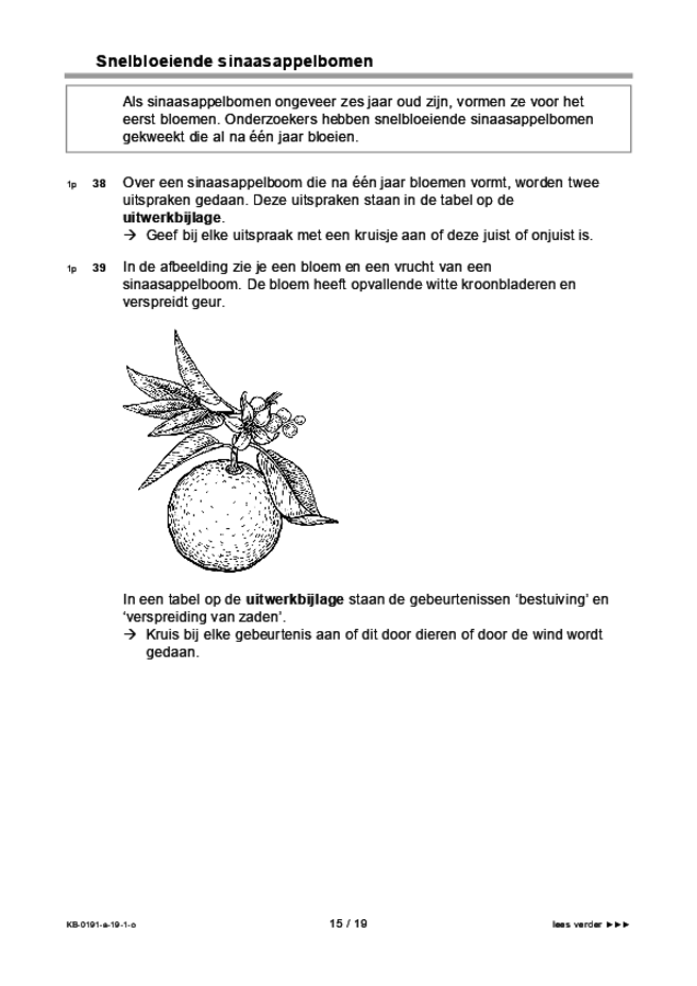 Opgaven examen VMBO KB biologie 2019, tijdvak 1. Pagina 15