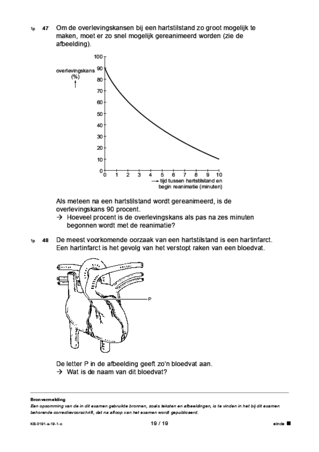 Opgaven examen VMBO KB biologie 2019, tijdvak 1. Pagina 19