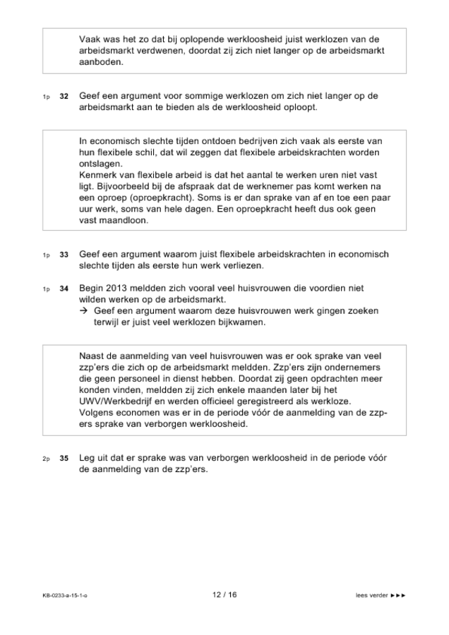 Opgaven examen VMBO KB economie 2015, tijdvak 1. Pagina 12