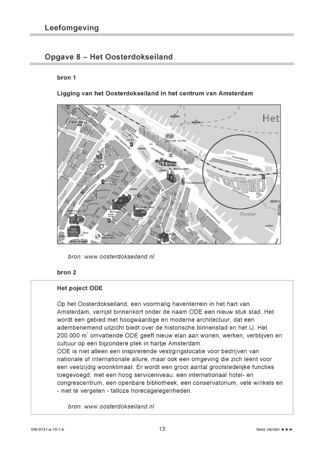 Bijlage examen VWO aardrijkskunde 2010, tijdvak 1. Pagina 13