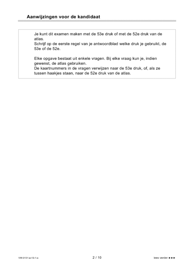 Opgaven examen VWO aardrijkskunde 2013, tijdvak 1. Pagina 2