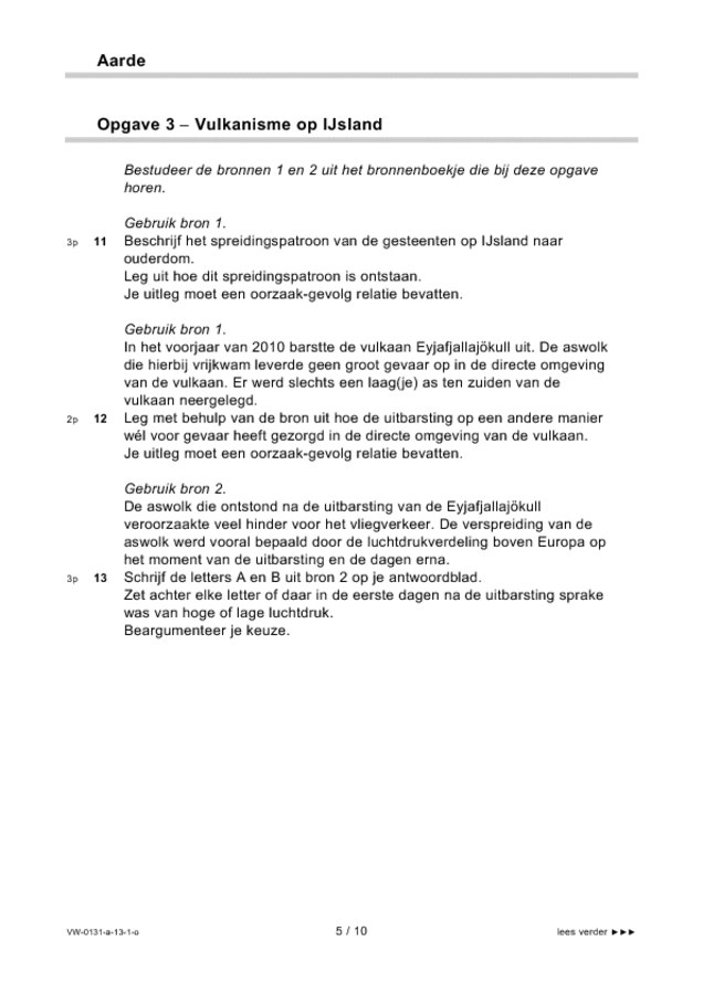 Opgaven examen VWO aardrijkskunde 2013, tijdvak 1. Pagina 5