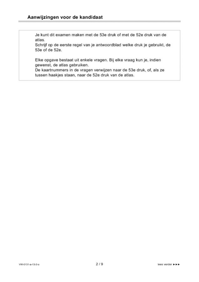 Opgaven examen VWO aardrijkskunde 2013, tijdvak 2. Pagina 2