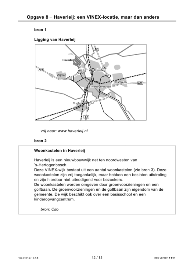 Bijlage examen VWO aardrijkskunde 2015, tijdvak 1. Pagina 12