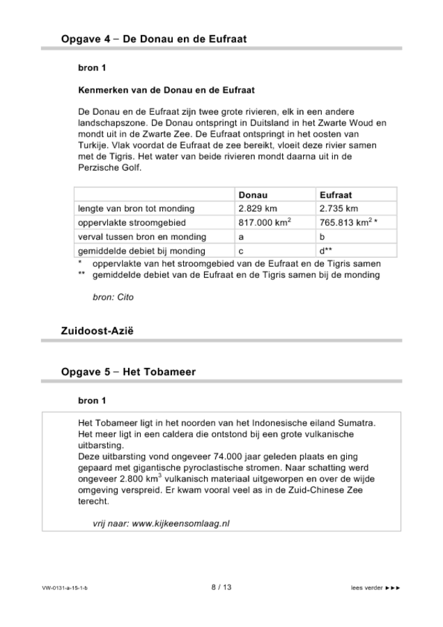 Bijlage examen VWO aardrijkskunde 2015, tijdvak 1. Pagina 8