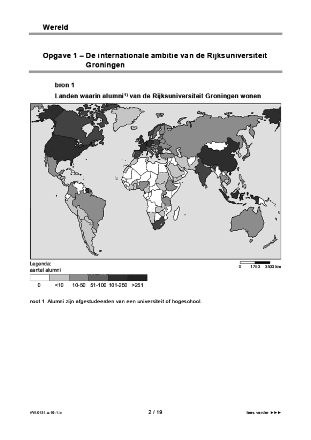 Bijlage examen VWO aardrijkskunde 2019, tijdvak 1. Pagina 2