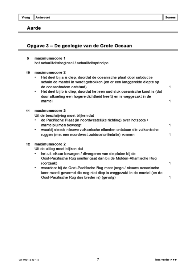 Correctievoorschrift examen VWO aardrijkskunde 2019, tijdvak 1. Pagina 7