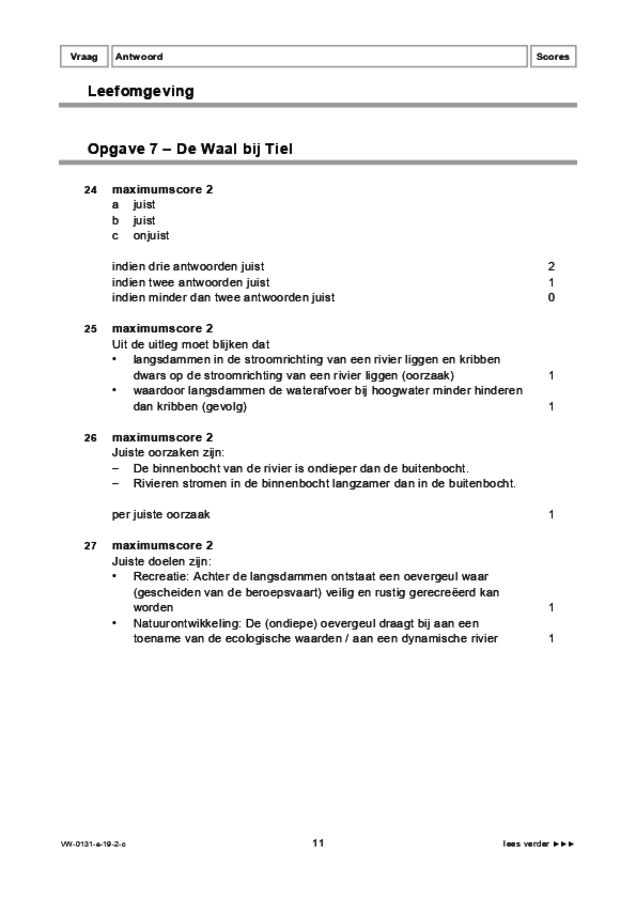 Correctievoorschrift examen VWO aardrijkskunde 2019, tijdvak 2. Pagina 11