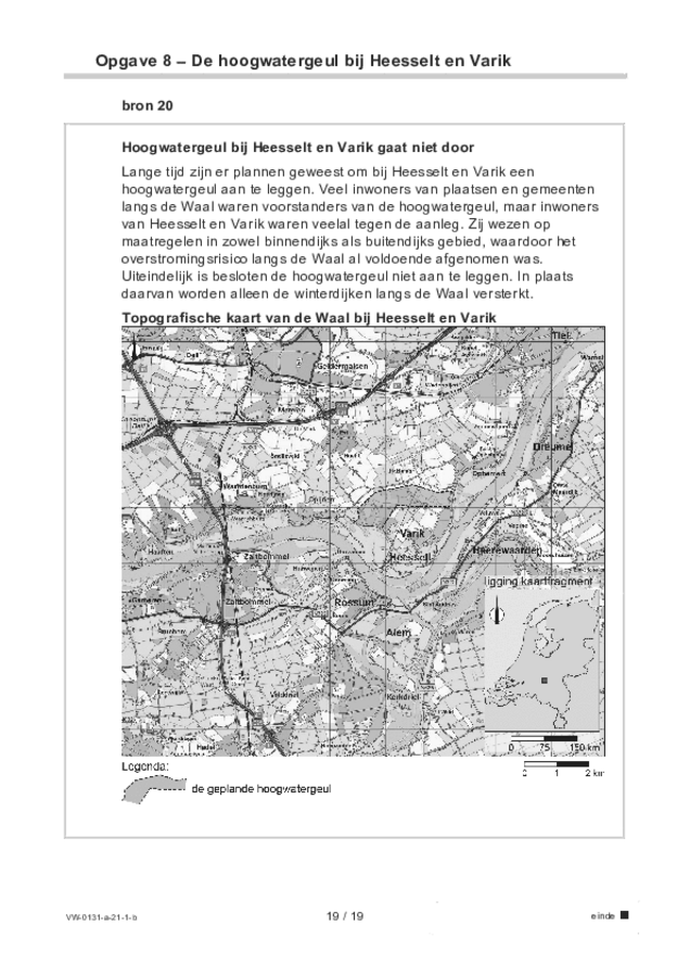 Bijlage examen VWO aardrijkskunde 2021, tijdvak 1. Pagina 19