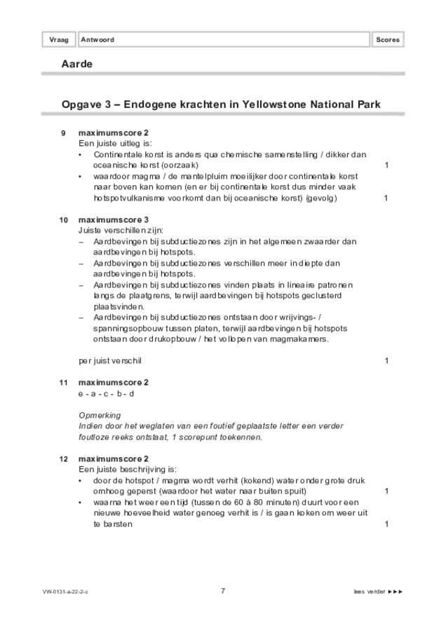 Correctievoorschrift examen VWO aardrijkskunde 2022, tijdvak 2. Pagina 7