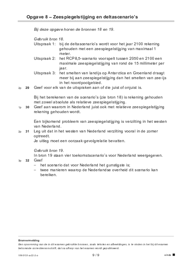 Opgaven examen VWO aardrijkskunde 2022, tijdvak 2. Pagina 9