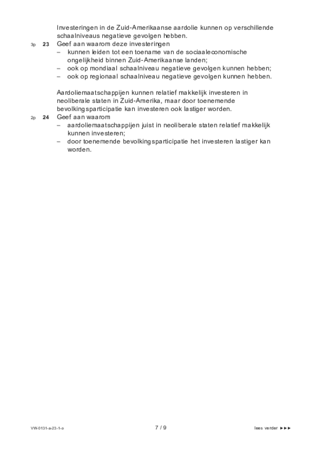 Opgaven examen VWO aardrijkskunde 2023, tijdvak 1. Pagina 7