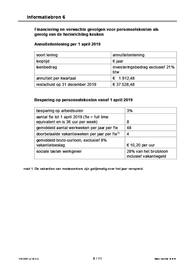 Bijlage examen VWO management & organisatie 2019, tijdvak 2. Pagina 8