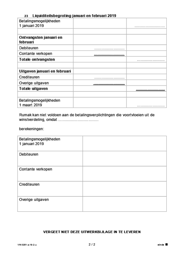 Uitwerkbijlage examen VWO management & organisatie 2019, tijdvak 2. Pagina 2