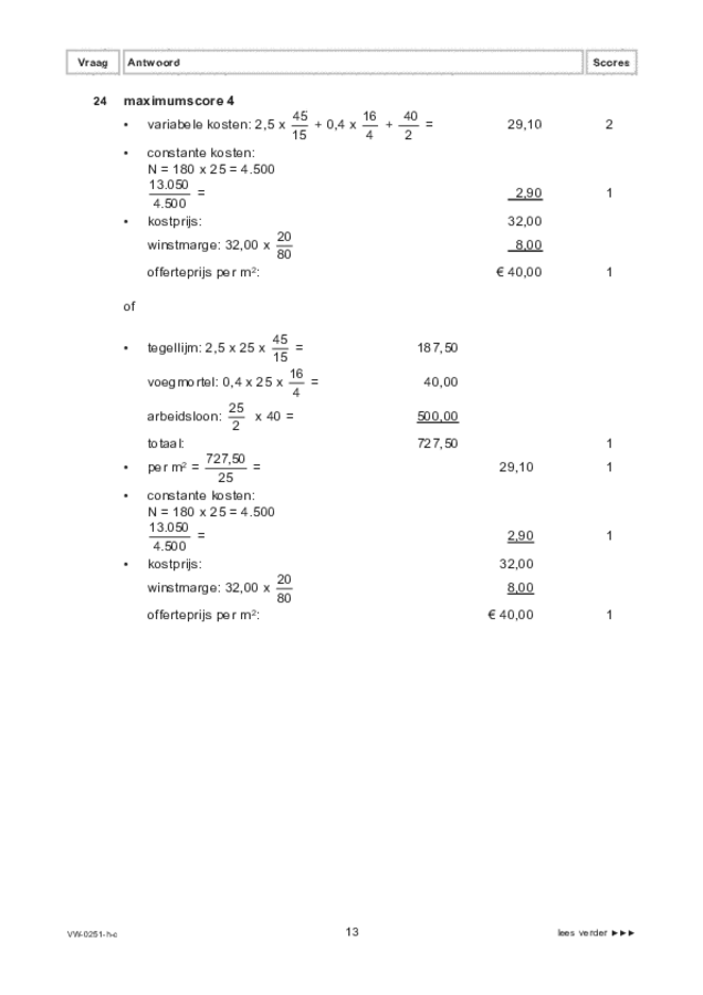 Correctievoorschrift examen VWO management & organisatie 2021, tijdvak 1. Pagina 13