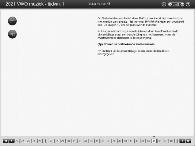 Opgaven examen VWO muziek 2021, tijdvak 1. Pagina 52