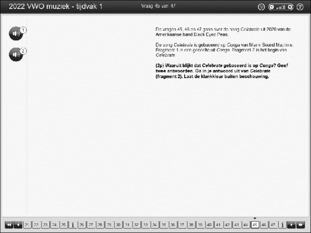 Opgaven examen VWO muziek 2022, tijdvak 2. Pagina 51