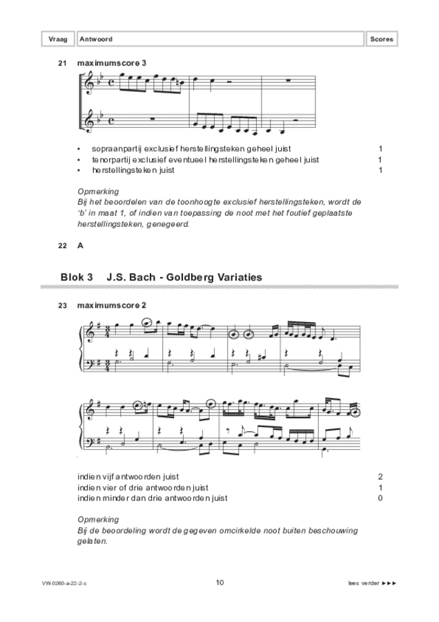 Correctievoorschrift examen VWO muziek 2022, tijdvak 2. Pagina 10