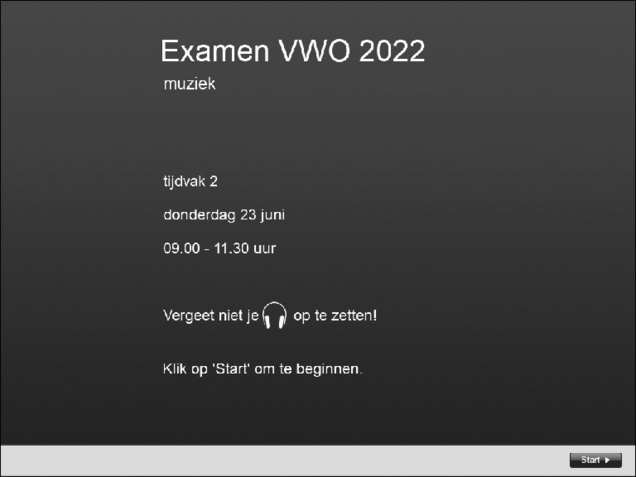 Opgaven examen VWO muziek 2022, tijdvak 2. Pagina 1