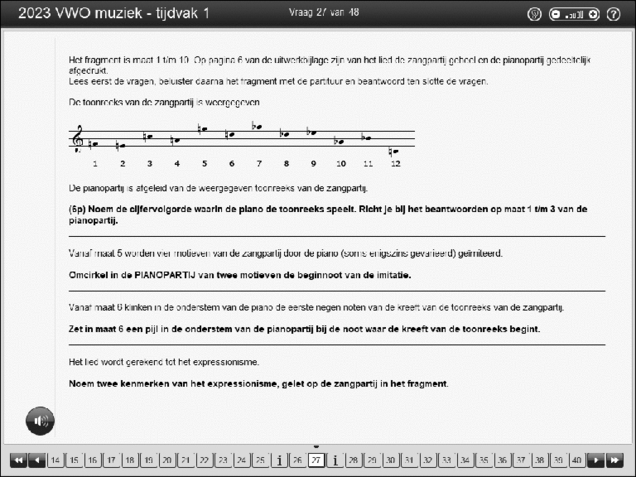 Opgaven examen VWO muziek 2023, tijdvak 1. Pagina 32