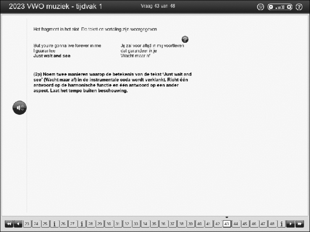 Opgaven examen VWO muziek 2023, tijdvak 1. Pagina 49