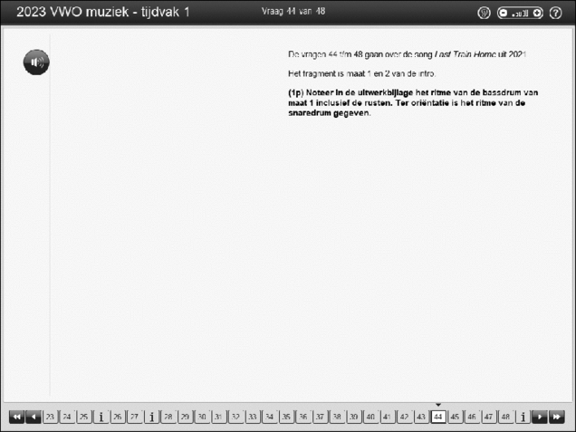 Opgaven examen VWO muziek 2023, tijdvak 1. Pagina 50