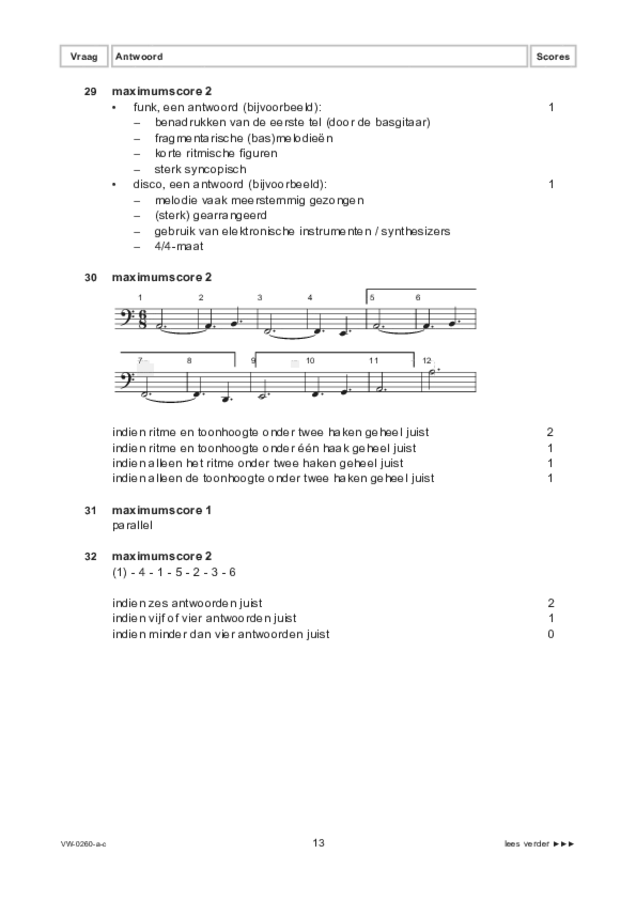 Correctievoorschrift examen VWO muziek 2023, tijdvak 2. Pagina 13