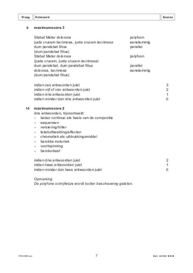 Correctievoorschrift examen VWO muziek 2023, tijdvak 2. Pagina 7