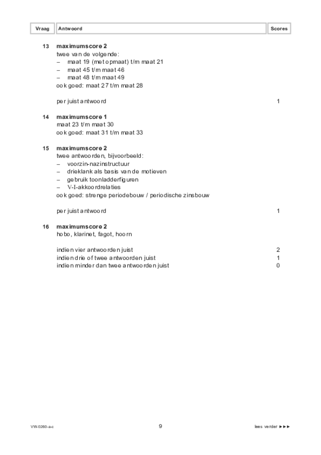 Correctievoorschrift examen VWO muziek 2023, tijdvak 2. Pagina 9