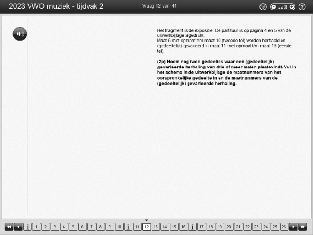 Opgaven examen VWO muziek 2023, tijdvak 2. Pagina 16
