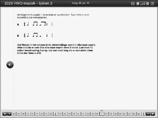 Opgaven examen VWO muziek 2023, tijdvak 2. Pagina 42