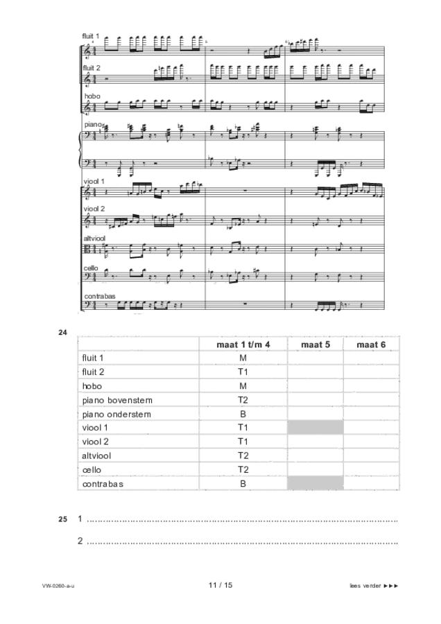 Uitwerkbijlage examen VWO muziek 2023, tijdvak 2. Pagina 11