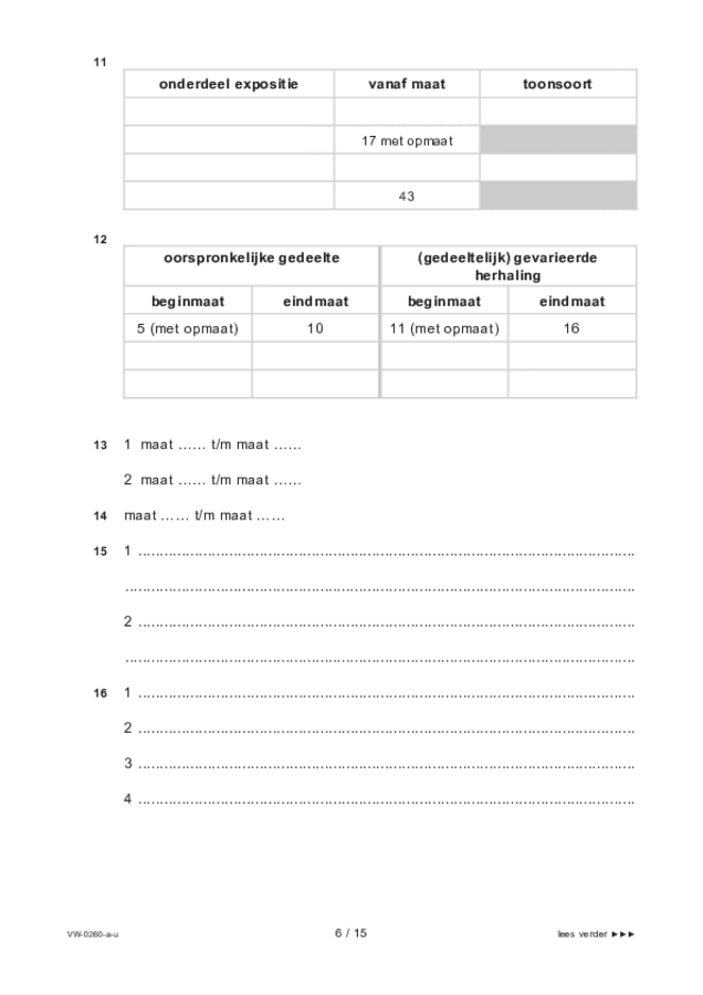 Uitwerkbijlage examen VWO muziek 2023, tijdvak 2. Pagina 6