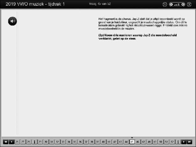Opgaven examen VWO muziek 2019, tijdvak 1. Pagina 52